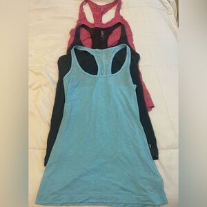 Women's Racerback Tank Top Set - Blue, Black, Pink
